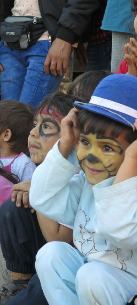 Group of kids with face paint