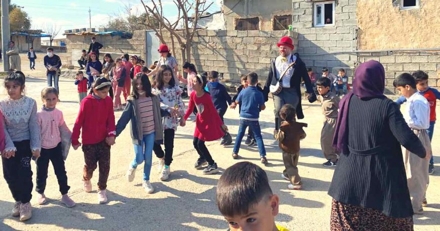 Group of kids outside playing