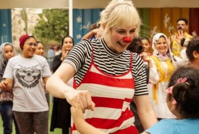 Woman dancing with kid