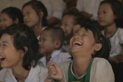 Group of kids laughing