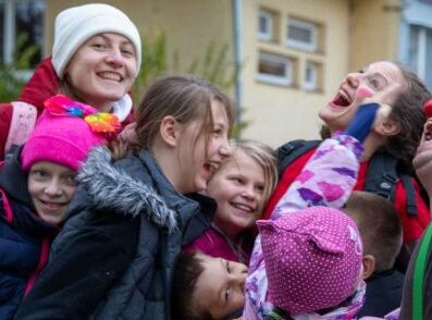 Kids smiling and having fun